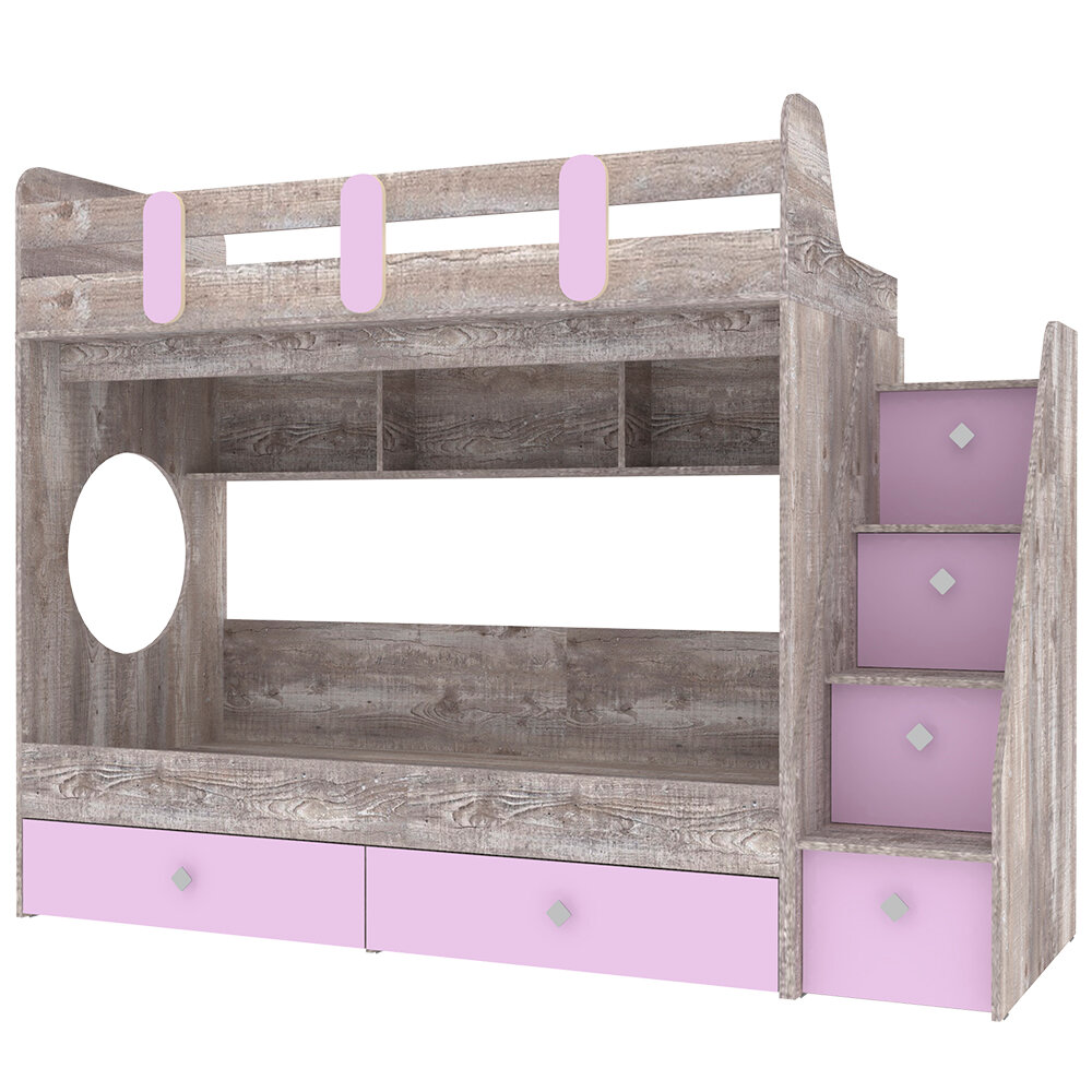 Двухъярусная кровать Фортуна-2 80x180 Бетон Ирис