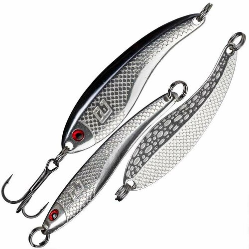 Блесна литьевая из латуни на жереха, покрыта золотом и серебром RB Кукри 13гр - 28