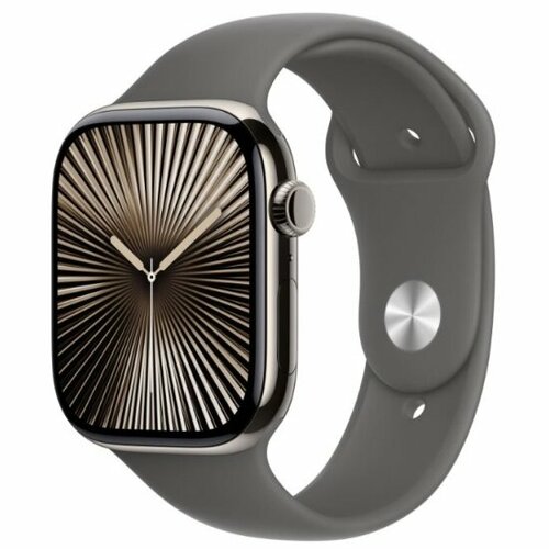 Смарт-часы Apple Watch Series 10 GPS 46мм Natural Titan Stone Grey Sport Band - ML титановый 112465₽