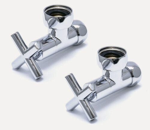 Изображение товара Вентиль запорный угловой Luxon LUX-4706 3/4"х1", хромированный, пара