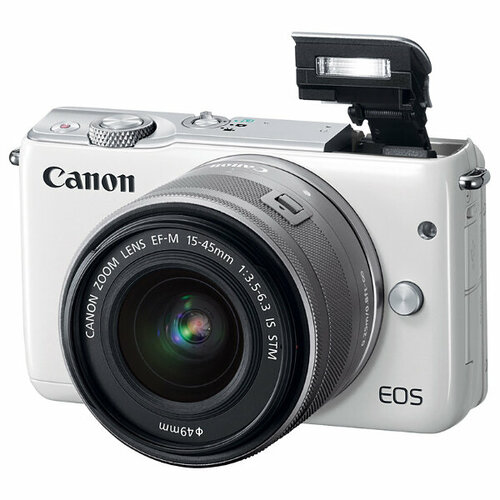 Фотоаппарат Canon EOS M10 Kit 15-45mm IS STM белый 58583₽