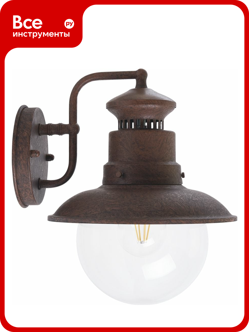 Садово-парковый светильник FERON PL571 на стену вниз 60W 230V E27 коричневый 11625
