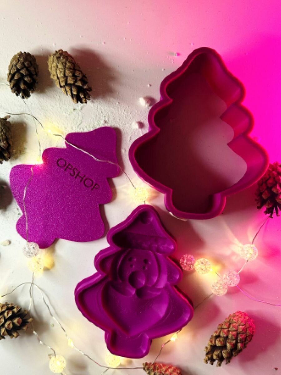 Новогодняя 3D форма для бомбочек Дед Мороз — фото 1