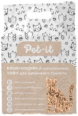 Pet-it TOFU Персик, комкующийся наполнитель для кошек 2,5 кг