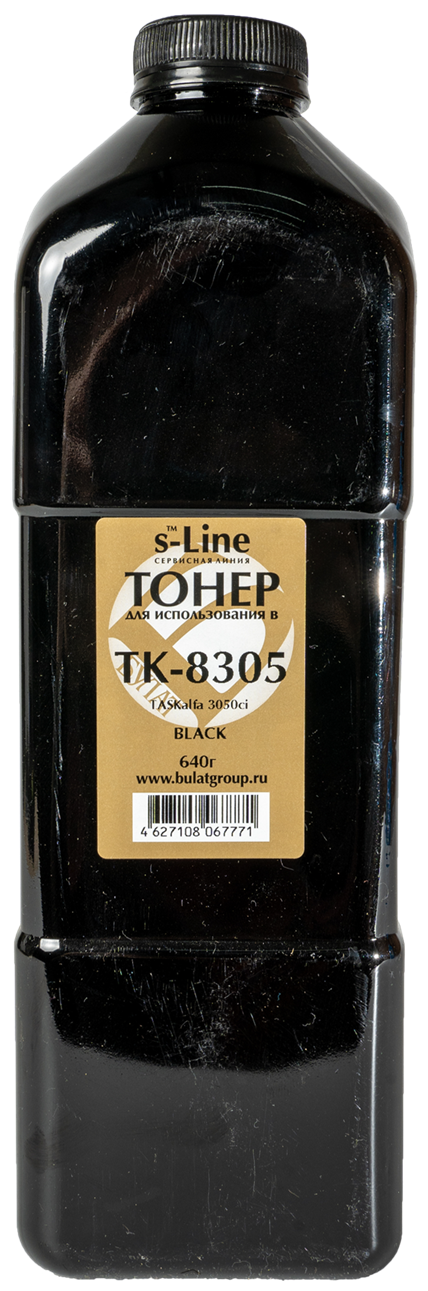 Тонер с девелопером булат s-Line TK-8305K для Kyocera TASKalfa 3050ci (Чёрный, банка 640 г)