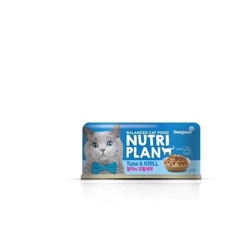 Влажный корм для кошек Nutri Plan Тунец с крилем в собственном соку 160 г (мини-филе)