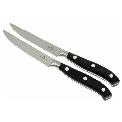 Набор кухонных ножей Victorinox Forged Steak (7.7242.2W), 2 предмета, черный