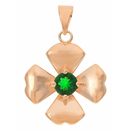 Подвеска Lotus Jewelry, фианит, зеленый