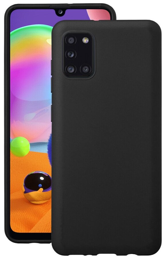 Чехол Gel Color Case для Samsung Galaxy A31 (2020), черный, Deppa 87632