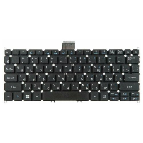 Клавиатура ZeepDeep для ноутбука Acer Aspire V5-122 V5-122P V5-171 V5-132P V3-331 V3-371 V3-372 E3-111 E3-112 S5-391 черная без рамки 884₽