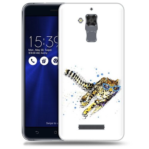 Чехол задняя-панель-накладка-бампер MyPads гепард в очках для ASUS ZenFone 3 Max ZC520TL 5.2 противоударный