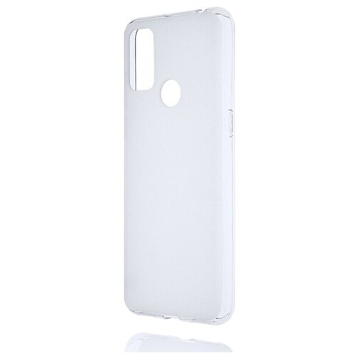 Силиконовый матовый полупрозрачный чехол для Alcatel 3L (2021)/TCL 20Y белый