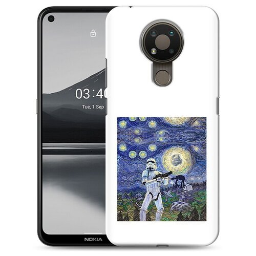 Чехол задняя-панель-накладка-бампер MyPads star wars звездная ночь для Nokia 3.4 противоударный