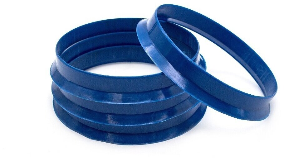 Центровочные кольца для дисков автомобильные проставки колесные высококачественный пластик 601х586 DARK BLUE 4 шт