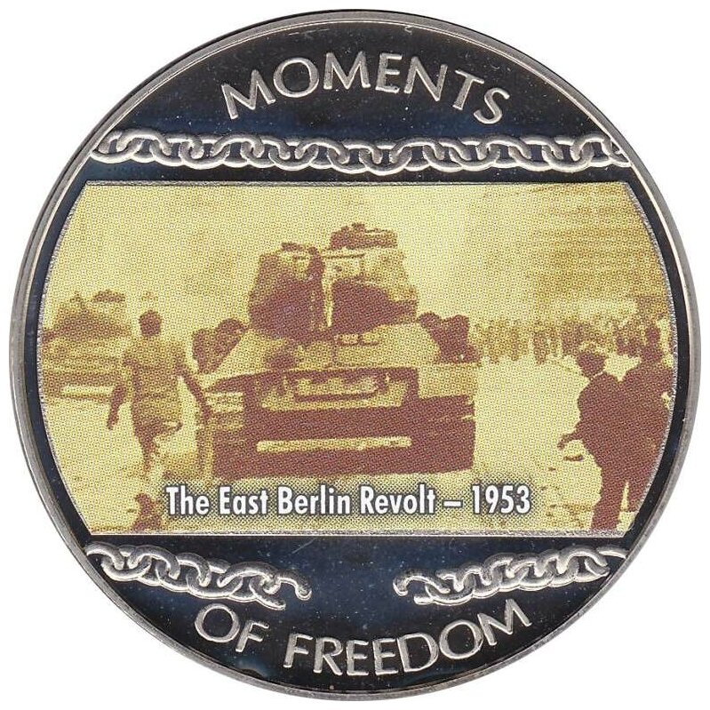 (2004) Монета Либерия 2004 год 10 долларов "Восстание в Берлине 1953" Медь-Никель UNC