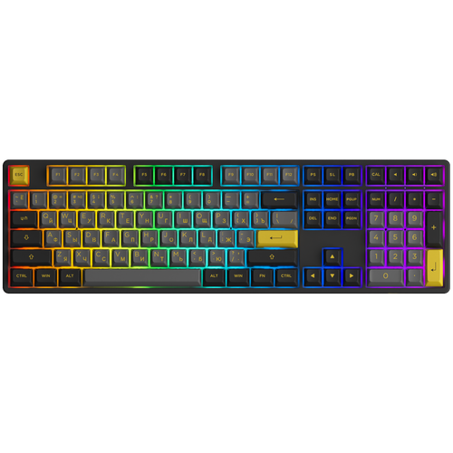 Игровая Клавиатура AKKO 5108S-Black &Gold USB Cable RGB Hot Swap Jelly Purple ASA profile/Русская раскладка