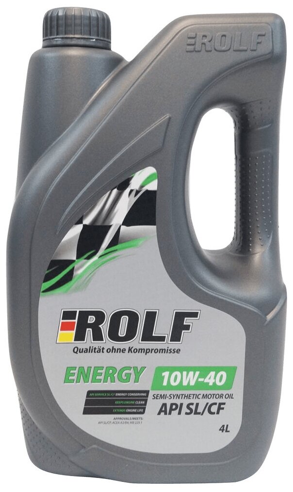 Масло моторное полусинтетика ROLF Energy SAE 10W-40 API SL/CF ACEA A3/B4 4л пластик (322425)