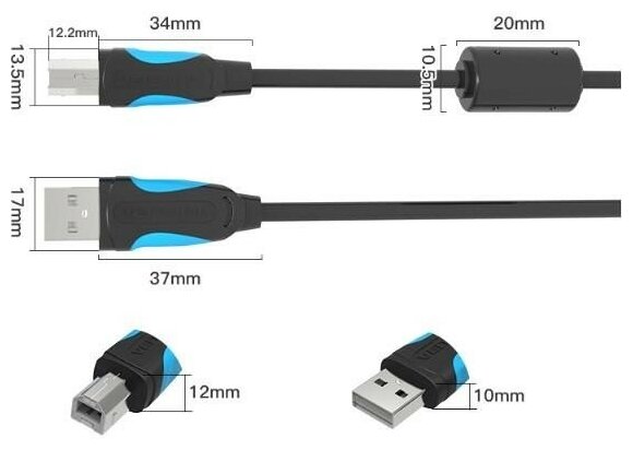 Кабель интерфейсный USB 2.0 Vention - фото №10