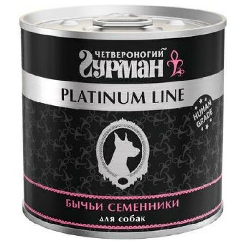 Консервы для собак Четвероногий Гурман Platinum line с бычьими семенниками в желе 240 г.