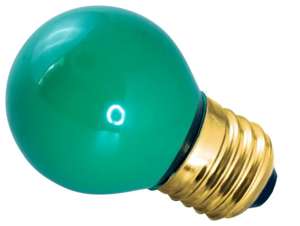 Лампа-шар NEON-NIGHT с цоколем E27 диаметр 45 мм 10 Вт зеленая