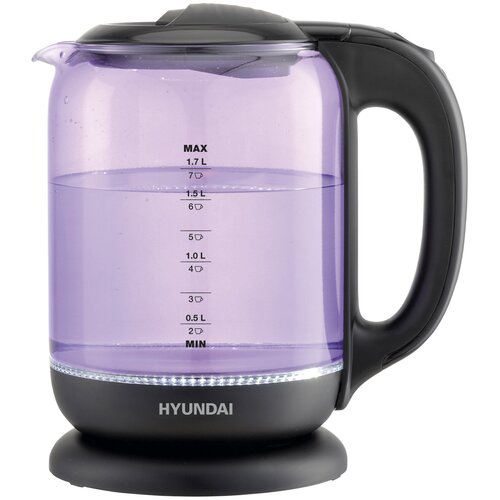 Чайник электрический Hyundai HYK-G5809 1.8л. 2200Вт фиолетовый/черный (корпус: стекло)