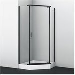 Душевой уголок Wasserkraft Wiese 84P11 90x90 см, без поддона, профиль черный - изображение