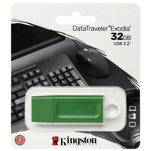 Флешка Kingston DataTraveler Exodia (KC-U2G32-7GG) зелёный 32GB (USB3.2)