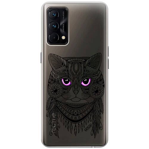 Силиконовый чехол на Realme GT Master Edition, Рилми ГТ Мастер Едишн с 3D принтом Grand Cat прозрачный силиконовый чехол на realme gt рилми гт с 3d принтом grand cat прозрачный