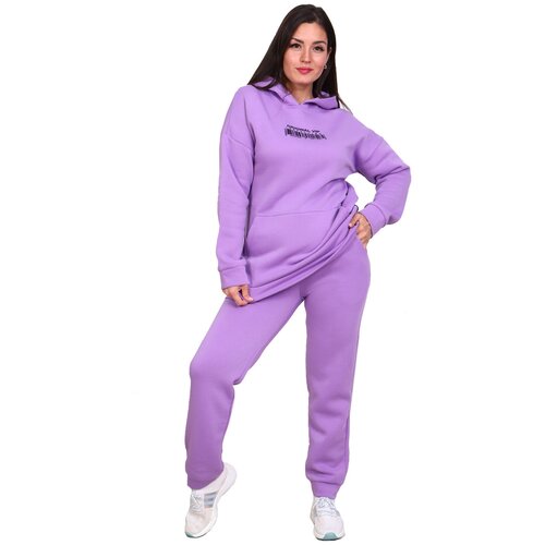 фото Женский спортивный костюм (худи+ брюки) сиреневого цвета, размер 46 натали