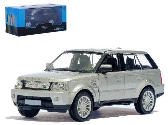 Машина металлическая LAND ROVER RANGE ROVER SPORT,1:32, открываются двери, инерция, цвет чёрный