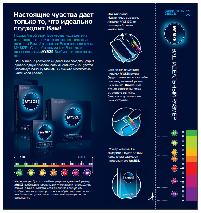 Презервативы "MY.SIZE" №3 размер 47 (ширина 47mm)