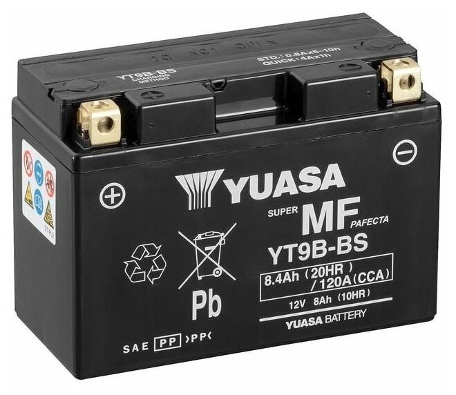 Мото аккумулятор YUASA YT9B-BS