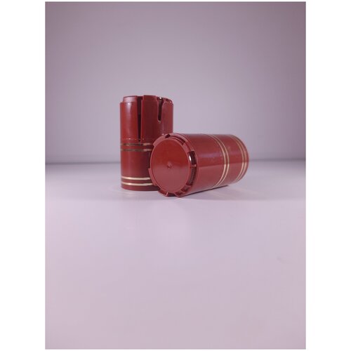 Крышка-колпачок пластиковый трёхсекционный для бутылок, 28*48 мм, золотой цвет, 100 шт.