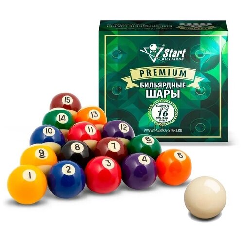 Комплект шаров для бильярда Start Billiards Premium 57,2 мм, пул