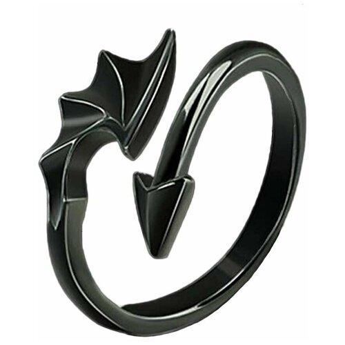 фото Кольцо помолвочное tasyas, нержавеющая сталь, бижутерный сплав, подарочная упаковка, черный
