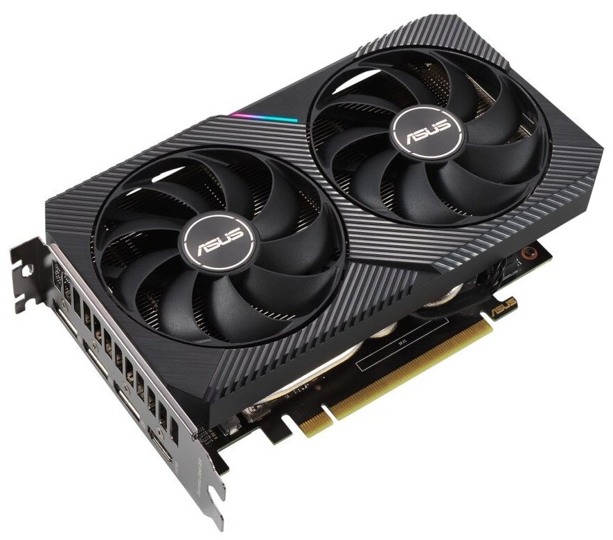 Видеокарта ASUS GeForce RTX 3060 Dual V2 OC Edition LHR 1867MHz PCI-E 4.0 12288Mb 15000Mhz 192-bit 2xHDMI 3xDP HDCP DUAL-RTX3060-O12G-V2