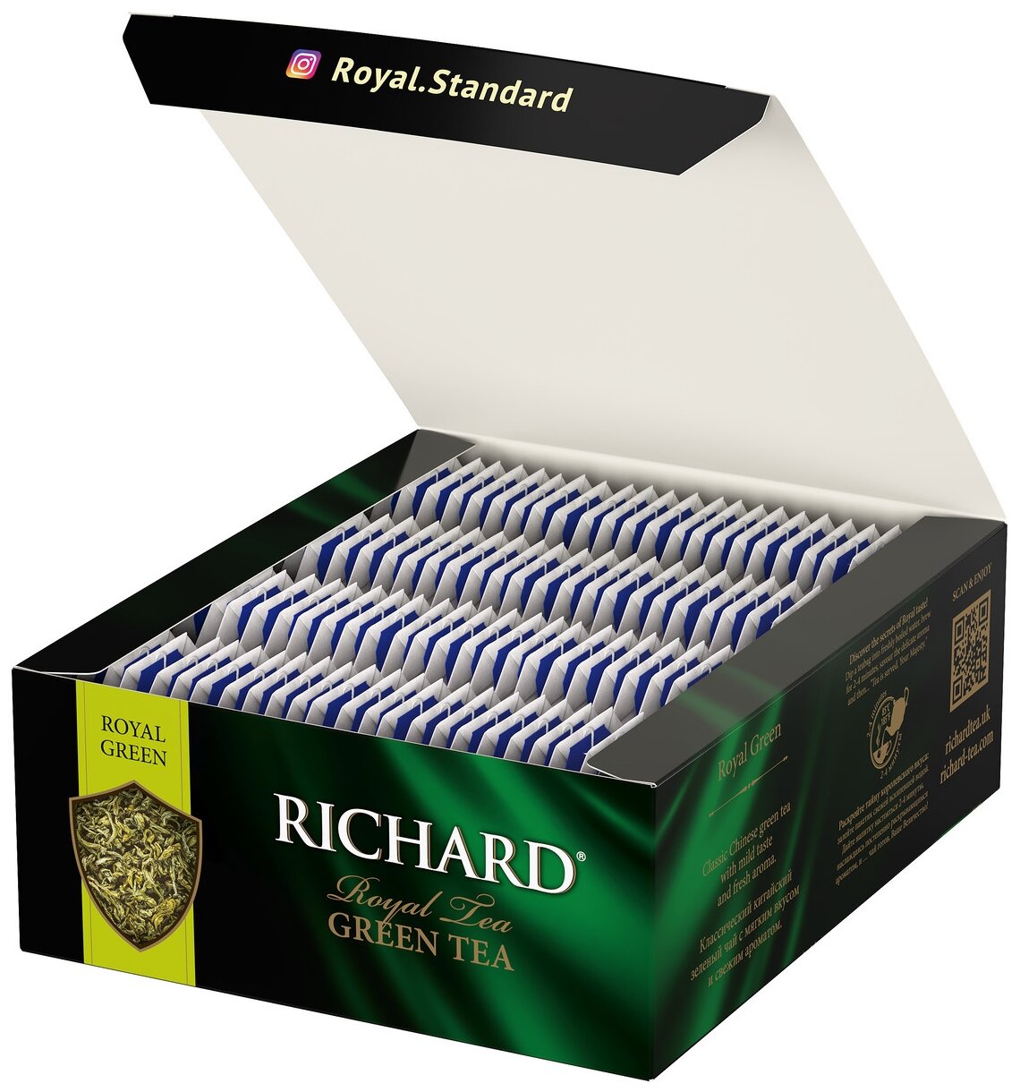 Чай зеленый Richard Royal green в пакетиках, 100 шт. - фотография № 6