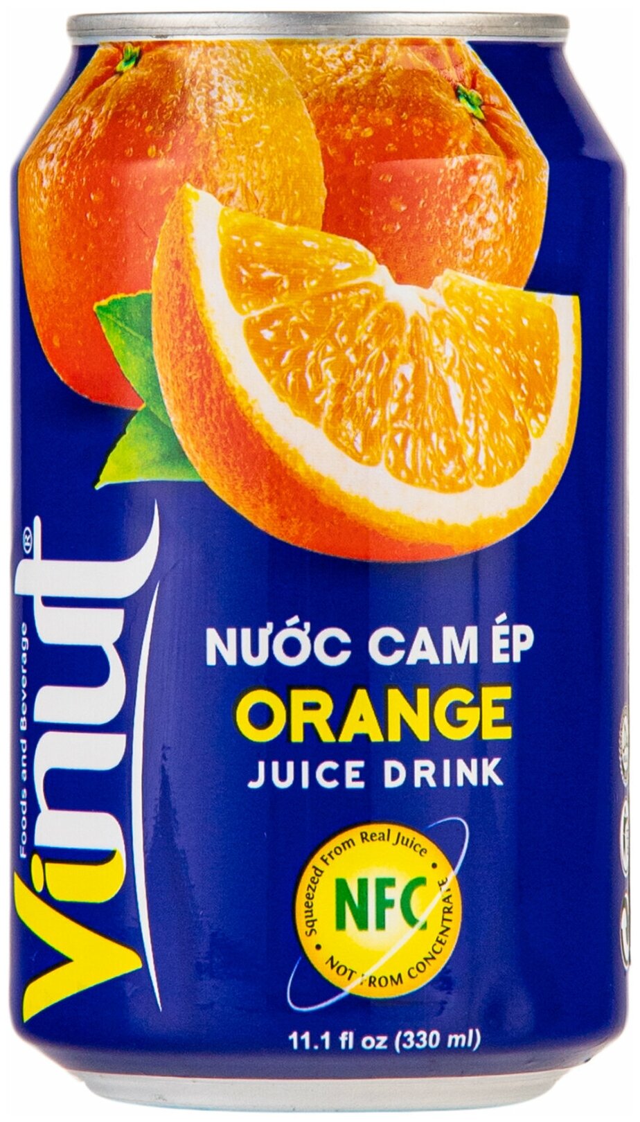 Напиток сокосодержащий негазированный Vinut Orange ( Апельсин), жестяная банка ( ж.б.) 0.33 л. ( 330 мл.), упаковка 24 штуки - фотография № 3