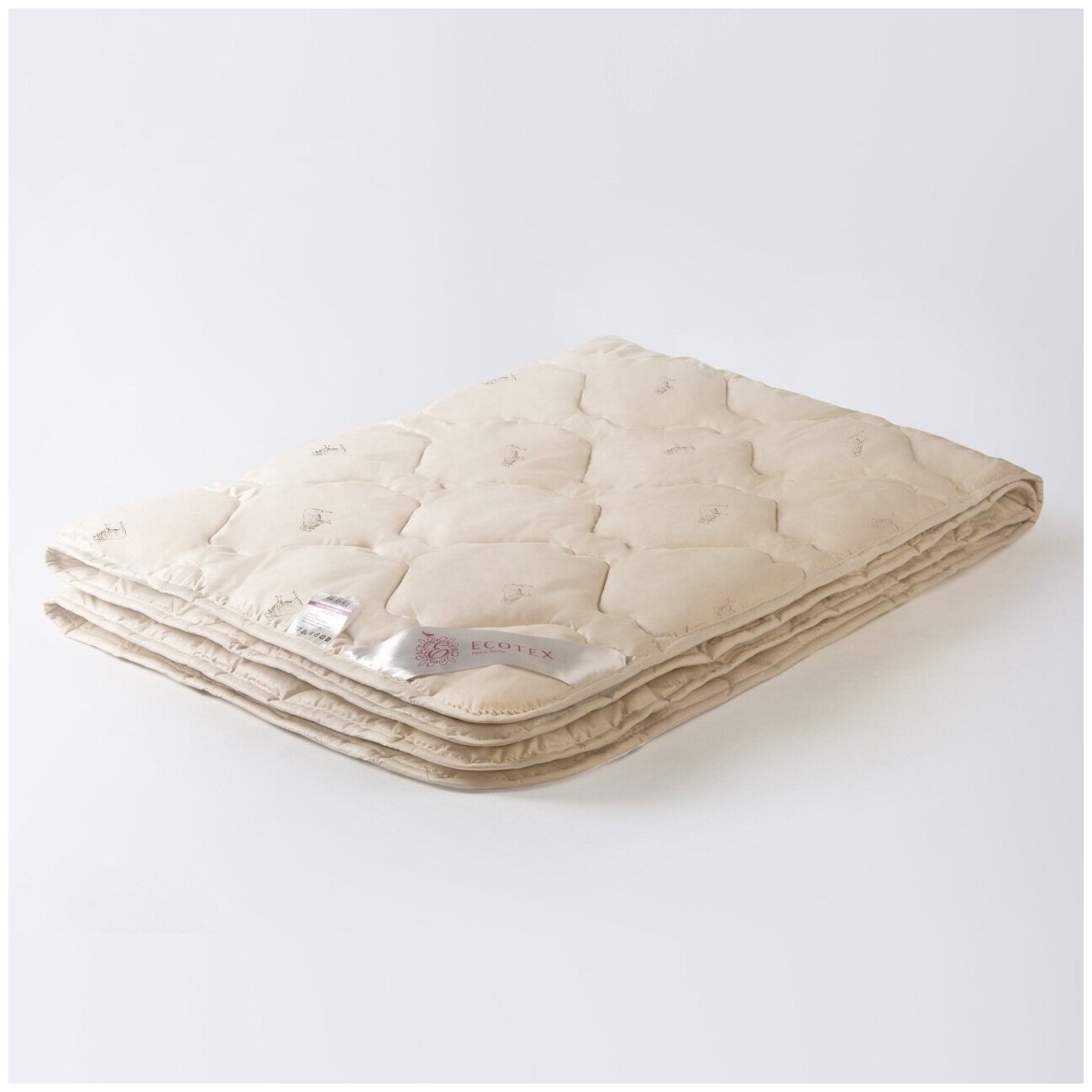 Одеяло Ecotex Золотое руно облегченное (140х205 см), шерсть мериноса, летнее
