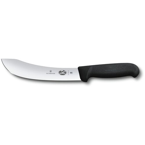 Нож кухонный Victorinox Skinning, разделочный, 180мм, заточка прямая, стальной, черный [5.7703.18]