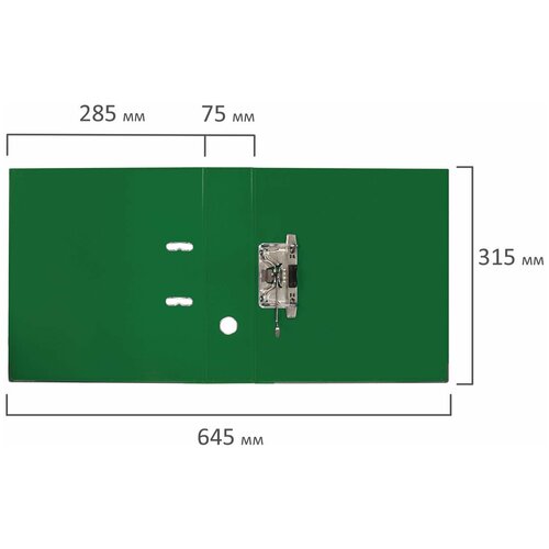 Папка-регистратор BRAUBERG EXTRA, 75 мм, зеленая, двустороннее покрытие пластик, металлический уголок, 228573 5 шт