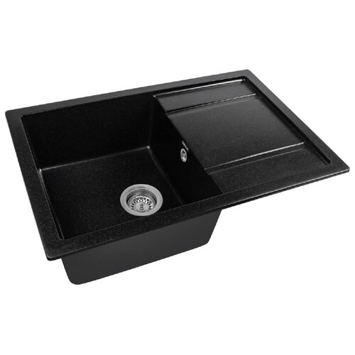 Врезная кухонная мойка 76х51см, Gerhans B27, матовое 25 оникс