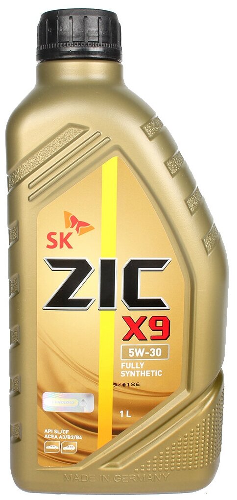 Синтетическое моторное масло ZIC X9 5W-30, 1 л