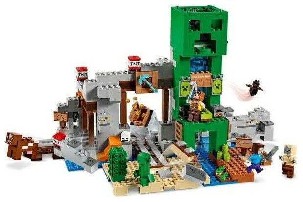 Конструктор Лего Майнкрафт шахта крипера 1014 дет / совместимый с лего