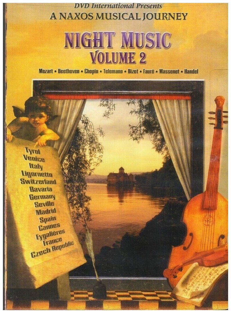 V/C-Night Music 2*Mozart Beethoven Chopin Bach-Musical Journey: Italy Spain Naxos DVD Mexico (ДВД Видео 1шт) No Region Coding