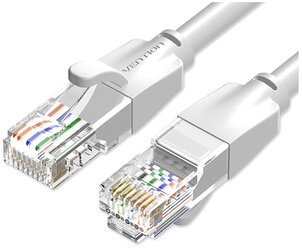 Vention Патч-корд прямой Ethernet UTP cat.6, RJ45 сетевой кабель для ноутбука, роутера, кабель локальной сети, длина 1.5 м, цвет серый