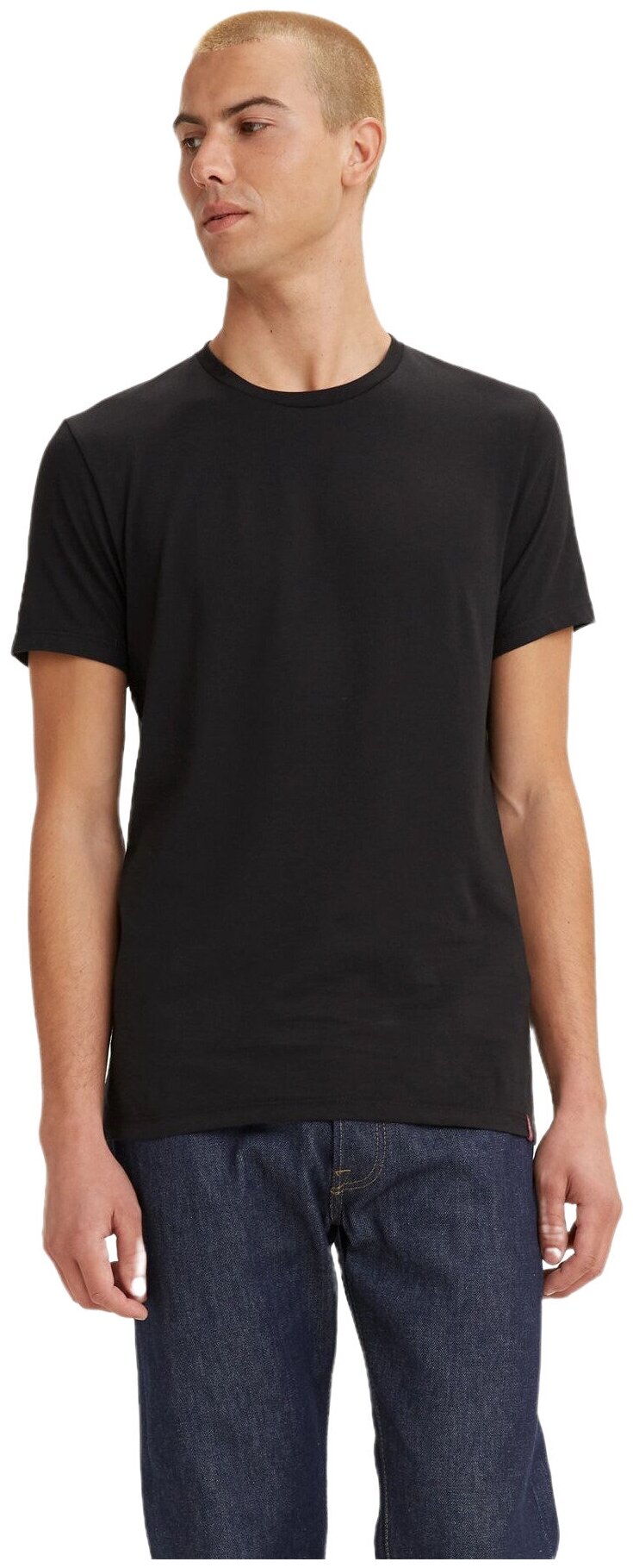 Футболкашт.) Levis SLIM 2PK CREWNECK 1 TWOPACK TEE BLACK Мужчины 79541-0001 