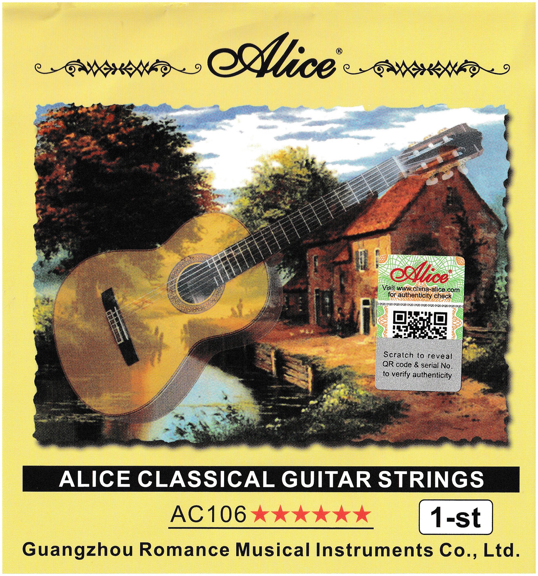 Струна №1 для классической гитары ALICE AC106-H-1 (0.0285), нейлон