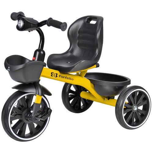 Детский трехколесный велосипед Farfello 207 / музыка и свет / цвет желтый