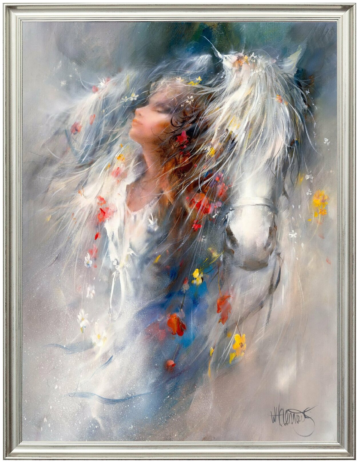 Картина на холсте, "Мечты", 80х60 см, художник - Willem Haenraets. Холст на деревянном подрамнике, оформлена в багет, Арт. ХВ-х47